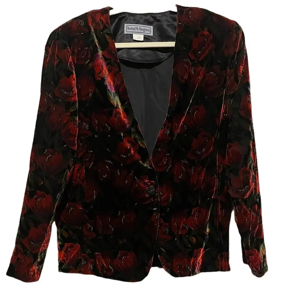 Norton McNaughton Velvet‎ Tulip Blazer